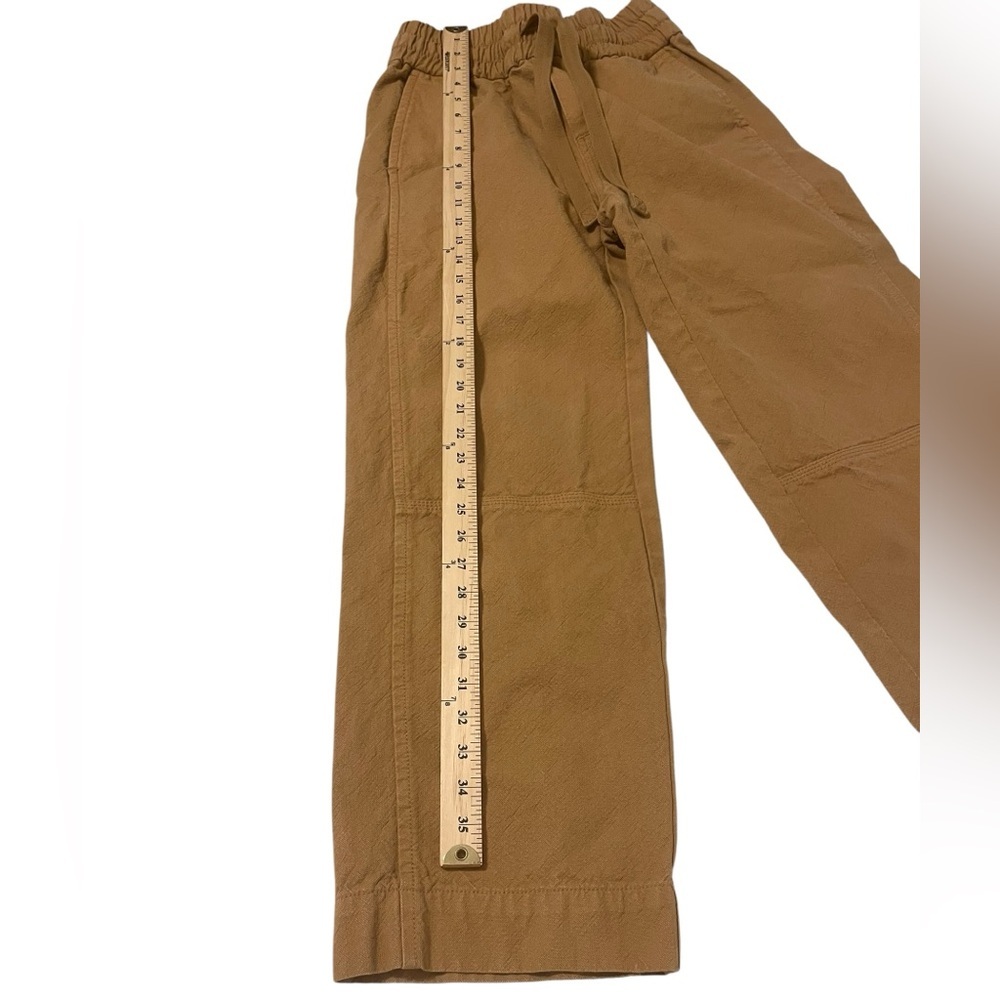 Everlane Wide Leg Pants Small Tan Heavyweight Organic Cotton Minimalist Coastal - Picture 7 of 8